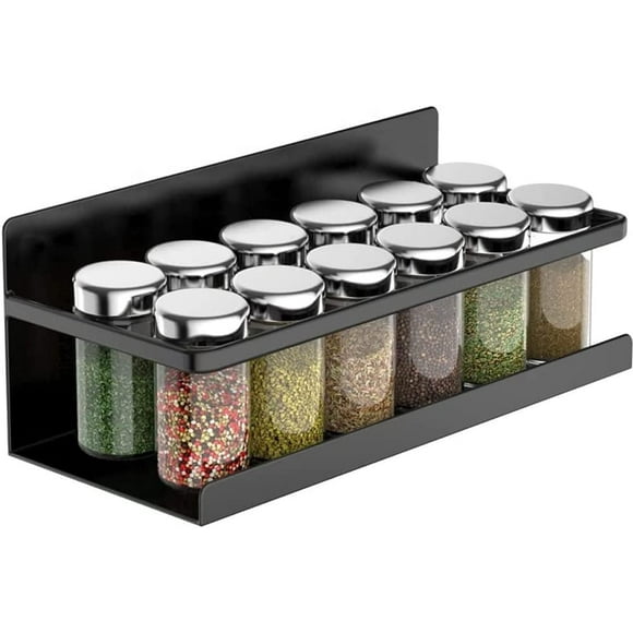 Magnetic Spice Rack For Refrigerator, Fridge Organizer,Wall Mounted Single Tier Fridge Spice Storage Shelf for Holding Spices
