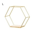 thumbnail image 2 of Storage Rack Iron Storage Holder Wall-mounted Multifunctional Nordic Style Geometric Firm Hexagonal Shelf for Home Black, 2 of 5