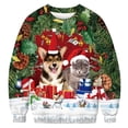 thumbnail image 2 of Suéter especial navideño de moda de finales de 2024 con estampado 3D de personajes de dibujos animados de películas de animales lindos, cuello redondo, top informal para parejas, 2 of 5