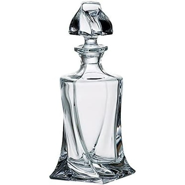 Crystalex A44/050-169 Bohemia Quadro Decanter, 17-Ounce Liquor/Vodka Carafe with Stopper