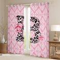 thumbnail image 2 of Homewish Leopard Print Black Out Curtains, Monogrammed B Curtains Pack of 2 (42x63 Each), 2 of 6