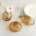 thumbnail image 6 of Balsa Circle 3 Gold Small Glass Flower Vases Metallic Gold Trim Table Centerpieces Party Events Decorations, 6 of 8