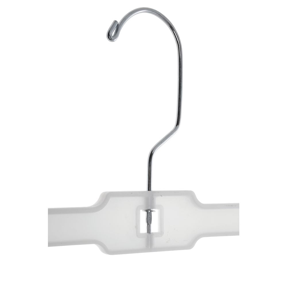 Junior Skirt and Slack Hanger, 12" Clear Plastic, Case of 100