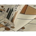thumbnail image 4 of Ambesonne Mid Century Modern Quilted Bedspread Set 3 Pcs, Esoteric Rounds, King Size, Grey Yellow Pale Brown, 4 of 4