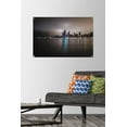 thumbnail image 2 of Cityscapes - Chicago, Illinois Skyline at Night Wall Poster with Pushpins, 22.375" x 34", 2 of 6