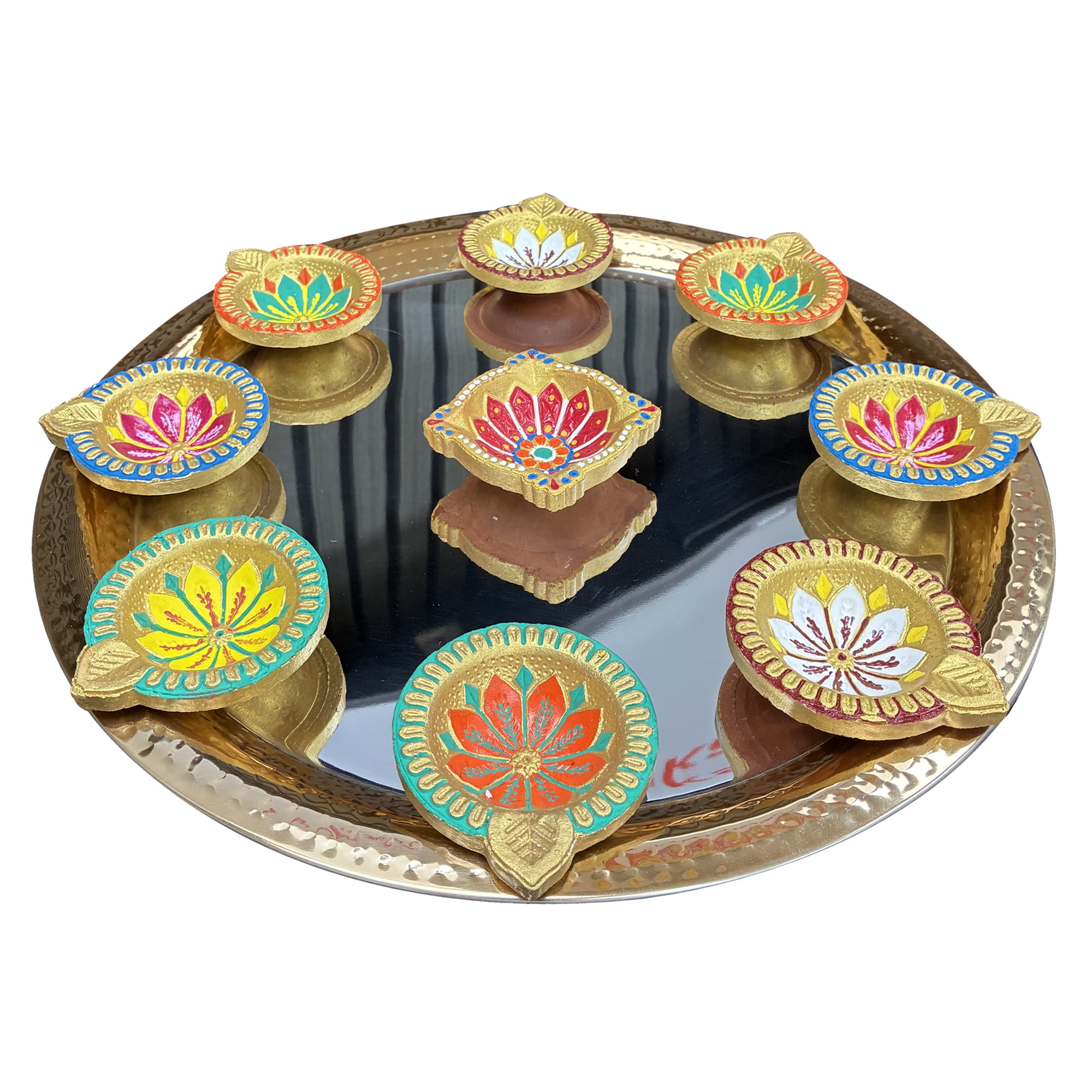 Verka 9 piece diya set