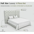 thumbnail image 5 of Signature 100% Cotton Sheets - 4 Piece - Sheet & Pillowcase Sets - Beige Bed Sheets - Full Size Cotton Sheets - Hotel Luxury - Organic Cotton Sheets - Cooling Sheets - Full Size Bed Sheets, 5 of 6
