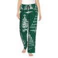 thumbnail image 1 of Fotbe Christmas Trees Pantalones de Pijama para Mujer, Pantalones de Dormir, Pantalones Pj con Cordón y Bolsillos-Medium, 1 of 6