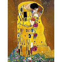 Klimt The Kiss Canvas Painting,Suitable for Living Room,Bedroom,Dining Room,Office,Gallery Wall Decor