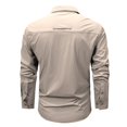 thumbnail image 5 of YFNNUP Mens Big and Tall Long Sleeve Tactical Shirts Military Work Fishing Shirts Button Down Breathable Outdoor Hiking Shirt, 5 of 6