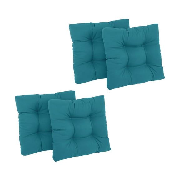 19-inch Squared Twill Tufted Dining Chair Cushions (Set of 4) 94005-4CH-TW-AB