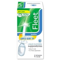 Fleet Laxative Suppository, 5.4 Gram Strength, Glycerin, 7.5 mL Liquid, 4 Count