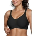 thumbnail image 3 of Qylux Wireless Bras for Women - No Underwire Push Up, Supportive Full Coverage, Seamless Crossover Bralette, Comfort Lift Everyday Bra,L,Black, 3 of 9