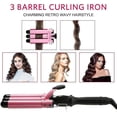 thumbnail image 2 of 3 Barrel Hair Curler With Lcd Temp Display Professional Wave Curling Iron Temperature Adjustable Portable Hair Waver For Long Short Hair, 2 of 5