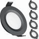 thumbnail image 1 of 4 X 12v Led Recessed Ceiling Lights Campervan Dimmable Downlights For Motorhome Boat Van Caravan Yacht Bathroom(black, Cool White 3200k), 1 of 5