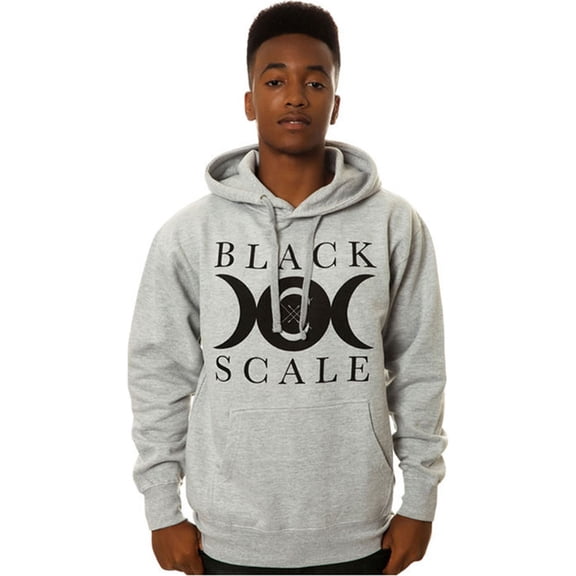 Black Scale Mens The Lunarology Pullover Hoodie Sweatshirt, Grey, Small