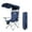 Navy Blue, variant on Oversized Camping Chair with Sun Canopy - Heavy Duty Folding Outdoor Lounge Chair, Armrests & Cup Holders, Portable with Carry Bag for Camping/Beach/Fishing/Picnics
