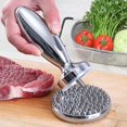 thumbnail image 2 of Tendeur de Viande Double Face Outil de Préparation de Marinade, Marteau Manuel pour Steak, Base en Acier Inoxydable Réversible (Tendeur Double Face), 2 of 3