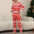 thumbnail image 6 of Onlypjs Matching Family Christmas Pajamas Set – Red & White Fair Isle Reindeer Holiday Sleepwear for Women, Men, Couples, 6 of 10