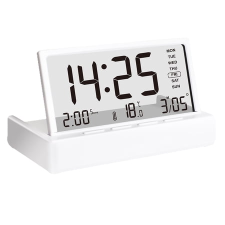 Foldable Desk Bedside Smart Alarm Clock With Temperature Date Display For Bedroom And Office Home photo Foldable Desk Bedside Smart Alarm Clock With Temperature Date Display For Bedroom And Office Home