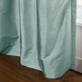 thumbnail image 4 of TWOPAGES Luxury Black Grommet 42 W X 102 L Inch Curtain 100% Dupioni Silk Light Filtering Drape for Bedroom, 1 Panel, Aqua, 4 of 6