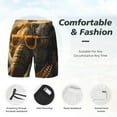 thumbnail image 3 of Fotbe Cool Sunglasses Elephant Art Traje de Baño para Hombre – Shorts de Natación de Secado Rápido con Forro y Bolsillos-3X-Large, 3 of 6