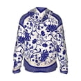 thumbnail image 3 of Sigee Blue And White Porcelain Pattern Print UPF50+ Men's Sun Protection Hoodie Shirt SPF UV Shirt Long Sleeve Fishing Outdoor Lightweight, S-3XL, 3 of 9