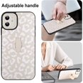thumbnail image 3 of TGHTBA-Compatible with iPhone 11 Case with Finger Strap, Cheetah Print Shockproof Soft TPU Protective Cover for Women Girls, Slim Anti Scratch Case for iPhone 11 6.1 Inch, White, 3 of 4