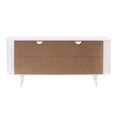 thumbnail image 3 of Console TV d'Angle en Bois Massif 52 Pouces 3 Tiroirs - Blanc, 3 of 5