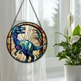 thumbnail image 4 of Dinosaur Stained Glass Suncatcher, Dinosaur Glass Suncatchers for Windows For Merry Christmas, 4 of 7