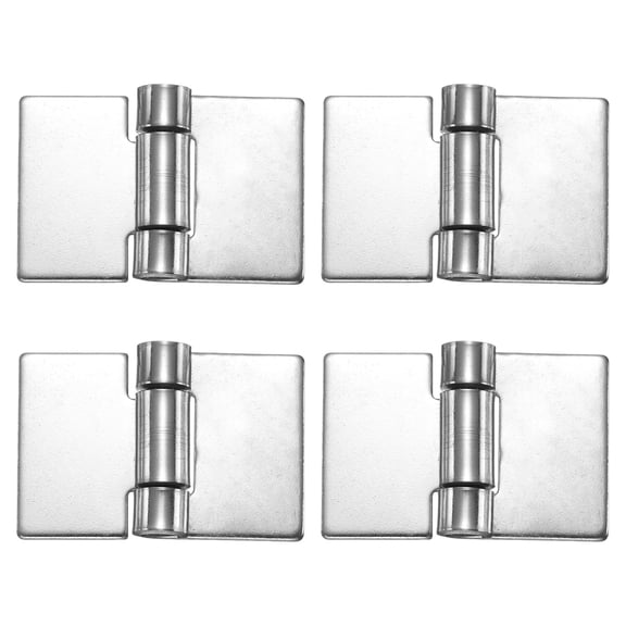 Uxcell 4 Pack Heavy Duty Weldable Hinges, 2" x 2.95" x 0.12" Weld on Butt Hinge 304 Stainless Steel Folding Metal Gate Hinges for Trailer Doors, Silver