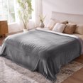 thumbnail image 2 of Ocuuziisu Electric Blanket 90" x 100" King Size Heated Blanket, Flannel and Sherpa, 10 Hour Auto-off, 9 Heat Settings, Fast Heating, Machine Washable, Gray, 2 of 11