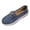 Blue, variant on Womens Faux Suede Platform Loafers Gold Buckle Comfortable Slip On Cushioned Non-Slip Casual Work Shoes Wide Width Available Blue,Size 6.5