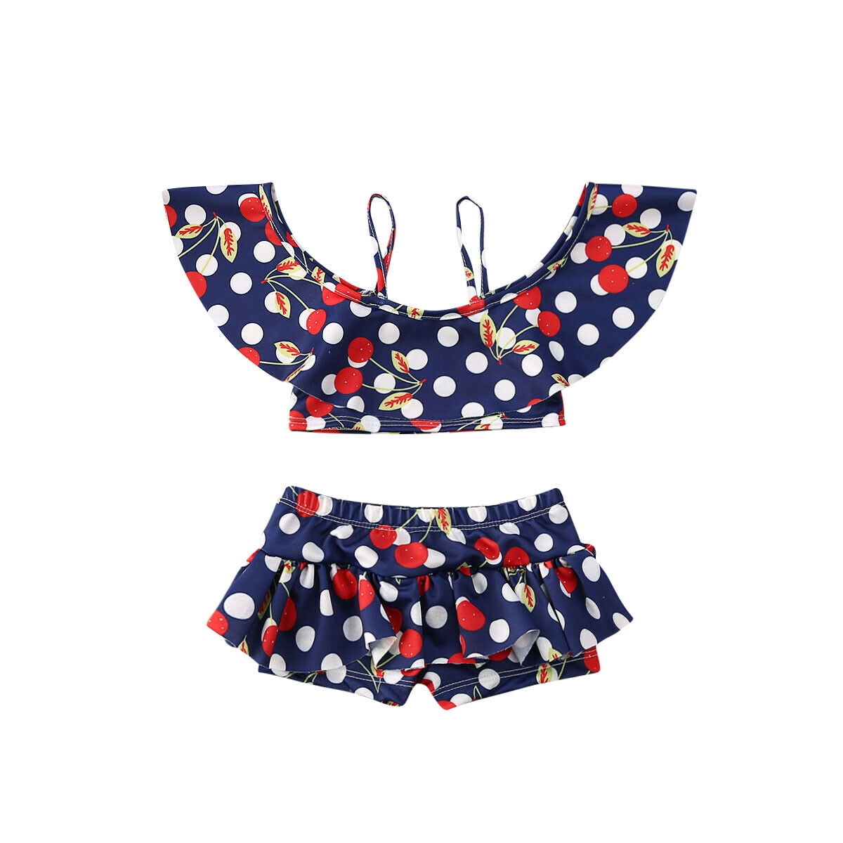 Ma&Baby 2PCS Baby Girl Swimwear Bikini Ruffle Swimwear Swimsuit