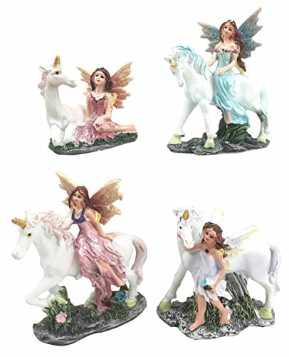 for Your Enchanted Fairy Garden 5.5 inches Tall Black Beauty Figurine Miniature Unicorn Statue