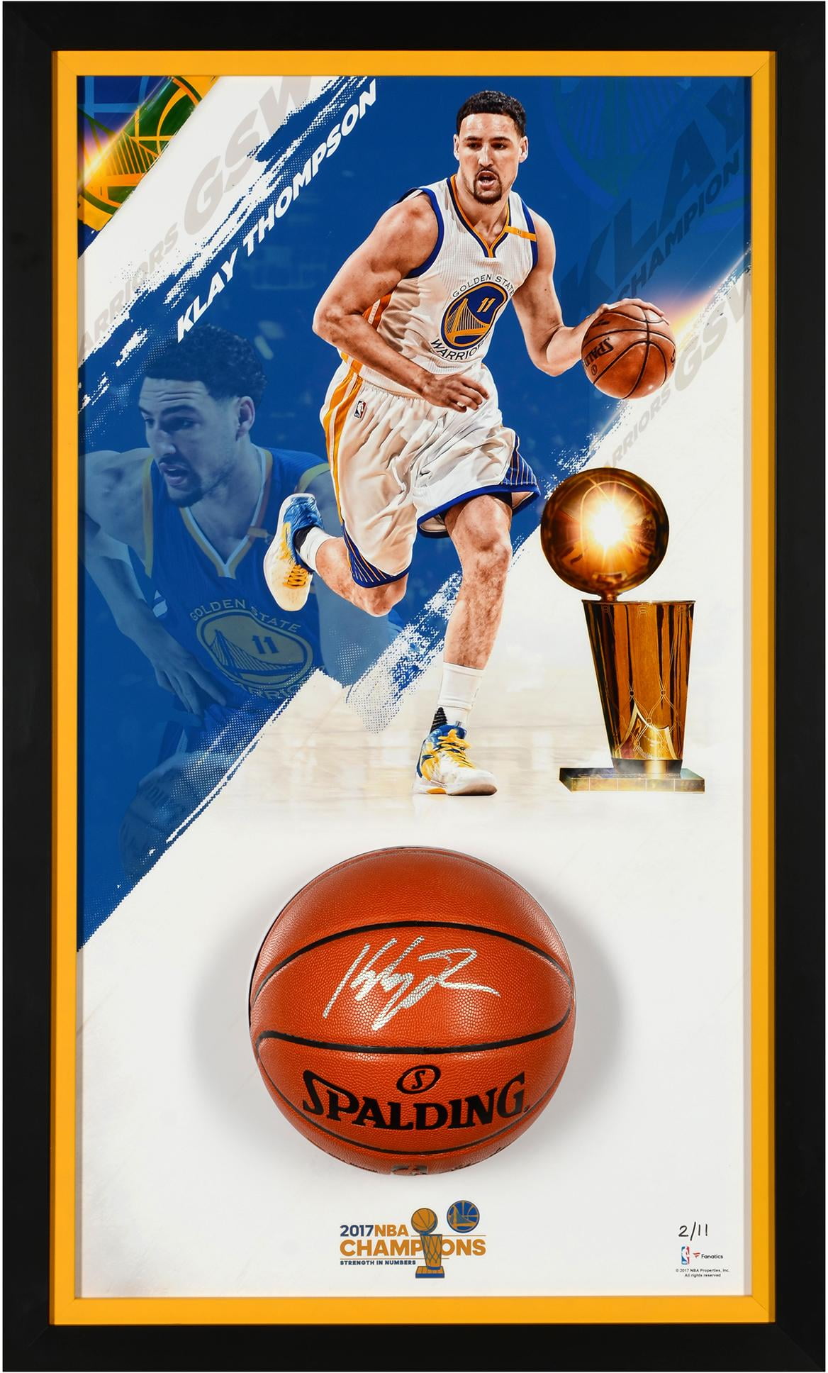 klay thompson autographed jersey
