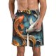 thumbnail image 1 of Balery Colorful Koi Fish Art Traje de Baño Estilo Hawaiano para Hombre, Shorts de Secado Rápido con Bolsillos-3X-Large, 1 of 6