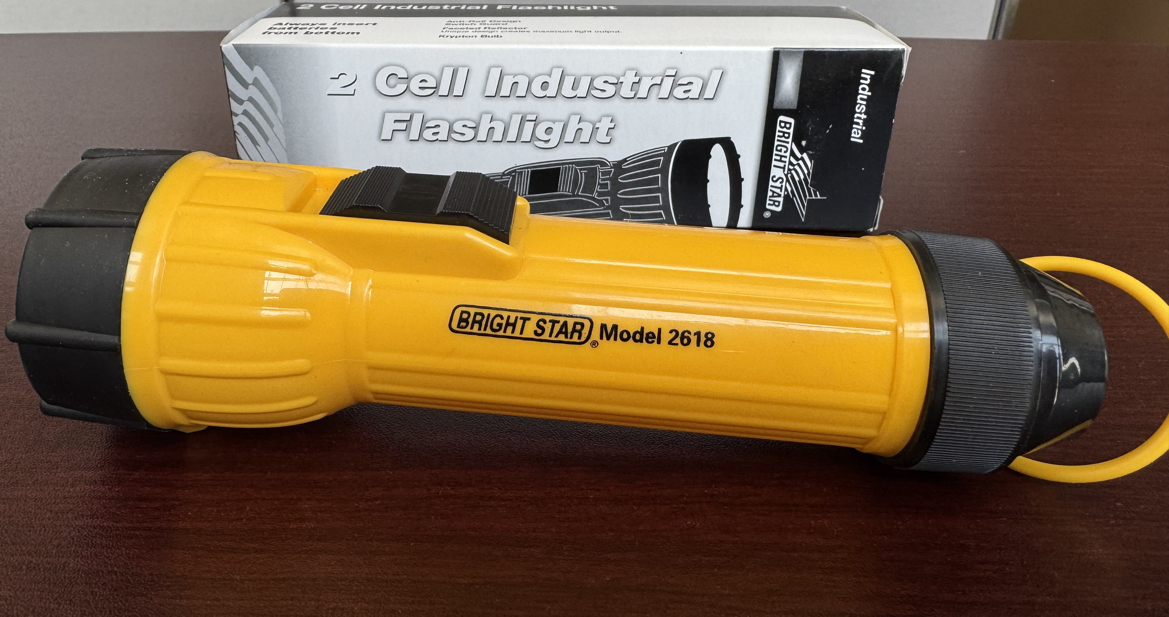 BrightStar 2618, 2 Cell Industrial Flashlight, Krypton Bulb