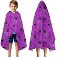 thumbnail image 3 of Spider Web Halloween Pattern Hooded Bath Towel，50"x30" for Ages 3 To 12 Kids, Quick Dry Lightweight Soft Microfiber Hood Beach Towel Cover Up for Kids, 3 of 7