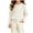 White, variant on FAHXNVB Girls Button Down Cardigan Knit Long Sleeve Crewneck Sweater Solid Classic Hollowed-Out Knitwear