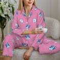 thumbnail image 4 of Wukai French Bulldog Print Women's Pajama Set - Soft Long Sleeve Sleepwear for Comfort and Style-Medium, 4 of 9