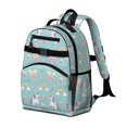 thumbnail image 2 of Unicorn and Fairy Blue Pattern Cute School Backpack Bag for School with Padded Back and Adjustable Shoulder Straps 15.25"x11.5"x5.25", 2 of 5