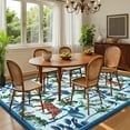 thumbnail image 2 of Garvee 8x10 Tiger Area Rug Washable Rug, Tropical Jungle Plant Printed Rugs Non Slip Non Shedding Indoor Rug Carpet for Bedroom Living Room Dining Room, Blue, 2 of 8