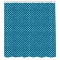 thumbnail image 3 of Fish Scale Shower Curtain, Nautical Design with Realistic Graphic Water Drops on Half Circles Print, Fabric Bathroom Set with Hooks, 69W X 70L Inches, Blue and Turquoise, by Ambesonne, 3 of 3