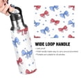 thumbnail image 4 of 1000ML Transparent Sports Water Bottle with Handle & Straw Portable Water Bottle for Outdoor Camping Gym Hand-drawn Bows, 4 of 7
