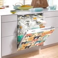 thumbnail image 5 of Haosy Dishwasher Magnet Cover Magnetic Fridge Door Cover Home Kitchen Decor Colorful Cute Dogs Face 23"x 26", 5 of 6