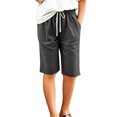 thumbnail image 5 of Toddler Kids Boys and Girls Capri Pants High Waisted Straight Leg Lounge Pants Children Pleated Casual Pants Size 3-13 Years, 5 of 9