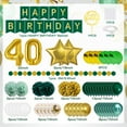 thumbnail image 6 of YANSION Green Gold 40th Birthday Party Decorations for Men Women, Confetti Birthday Balloons with Happy Birthday Banner, Paper Pompoms for 40 Years Old Birthday Anniversary Party Decorations, 6 of 12