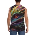 thumbnail image 4 of Fotbe Colorful Dragon Head Profile Men's Camiseta sin Mangas Estampada para Hombres, Playera Casual para Gimnasio, Entrenamiento, Playa-X-Large, 4 of 7