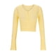 thumbnail image 3 of Ailaofu Women Summer Crochet Cardigan Sweater Long Sleeve Button Hollow Out Lightweight V Neck Cropped Knit Cardigan, 3 of 5